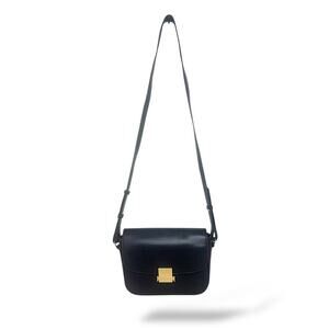 LOFT Black Box Crossbody Bag Gold Hardware Minimalist Quiet Luxury Aesthetic